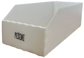 Úložný box, plastový biely 20x50x16cm – do špajze aj do skrine KARTONPLAST