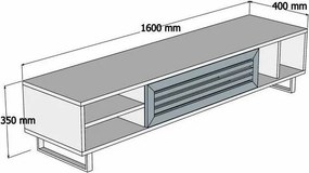 Eray TV stolík z orechového dreva a antracitu