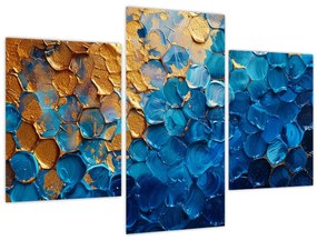 Obraz - Modrozlatá maľba (90x60 cm)