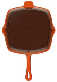 Ernesto®  Liatinová grilovacia panvica, 24,5 x 24,5 cm (oranžová)  (100352880)