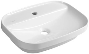 Isvea, INFINITY keramické umývadlo zápustné, 55x40cm, biela, 10NF50055