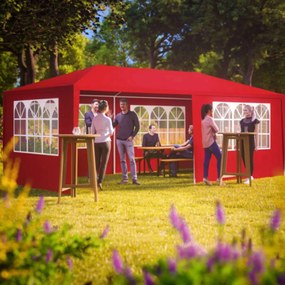 Párty stan NEAPOL, 3x6m, červená Jurhan