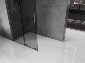 Mexen Velar L, posuvná sprchová zástena Walk-in 90 x 200 cm, 8mm šedé sklo, grafit brúsený, 871-090-003-43-66