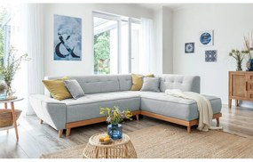 Svetlosivá rozkladacia rohová pohovka Miuform Dazzling Daisy L, pravý roh