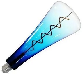 LED Žiarovka FILAMENT SHAPE T110 E27/5W/230V 1800K modrá