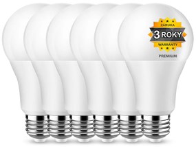 BERGE LED žiarovka A60 - E27 - 10W - 800Lm - teplá biela - 5+1 zadarmo