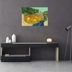 Obraz - Vincent van Gogh, Still Life of  Oranges and Lemons with  Blue Gloves, reprodukcia (70x50 cm)