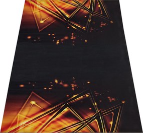 DY Čierno-zlatý koberec s geometrickým vzorom Black N 14 Rozmer: 160x220 cm
