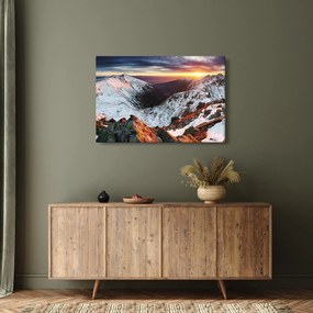 Obraz - Zimná horská panoráma (90x60 cm)
