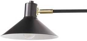 Nástenná kovová lampa s 2 tienidlami čierna KADASSA Beliani