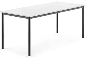 Stôl BORÅS, 1800x800x720 mm, laminát - biela, antracit