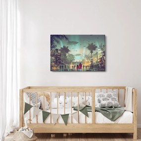 Obraz - mesto v budúcnosti (90x60 cm)