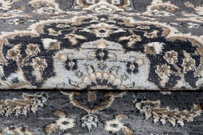 Sivý obdĺžnikový koberec Dubai CHU – polypropylén, nízky vlas Rozmer: 60x100 cm