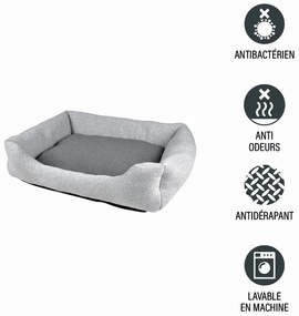 Svetlosivý pelech pre psa 60x48 cm Graphene – Love Story