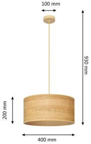 Luster na lanku ALBA 1xE27/15W/230V pr. 40 cm hnedá