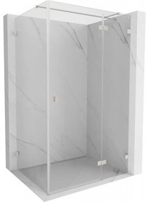 Mexen Lunar T, výklopný sprchový kút pravý 115 x 80 cm, 8mm číre sklo, oceľový profil, 834T-115-080-97-00-P