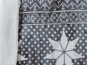 XPOSE® Mikroplyšová deka VIANOCE s baránkom - sivá 140x200 cm