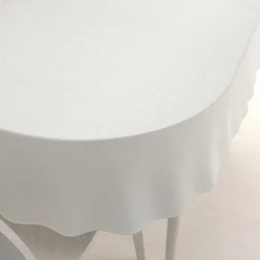 Biante Teflónový oválny obrus TF-010 Ornamenty - smotanový 140x160 cm