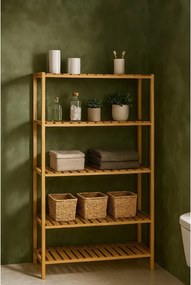 Bambusový kúpeľňový regál v prírodnej farbe 60x130 cm Skaren – Bonami Essentials