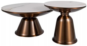 Sada 2 ks konferenčních stolků Vera mramor/měď