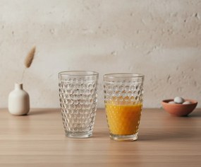 Sada 6 pohárov ELISE DOTS 380 ml číra