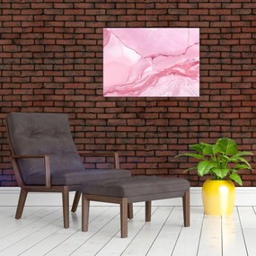 Sklenený obraz - Ružový mramor (70x50 cm)