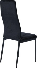 Jedálenská stolička Mayfair - zamat - Čierna