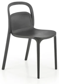 Čierna plastová stolička K490