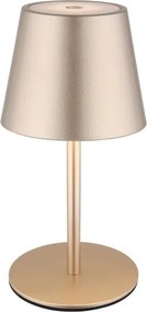 Globo 58488CH-LED Dotyková stmievateľná nabíjacia vonkajšia stolná lampa VANNIE 3W/5V IP54 1800mAh mosadz