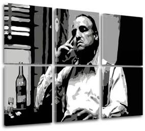 Najväčší mafiáni na plátne The Godfather - Vito Corleone s fľaškou škótskej | rôzne rozmery