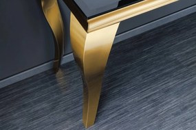 Dizajnová konzola Rococo 140 cm čierna / zlatá