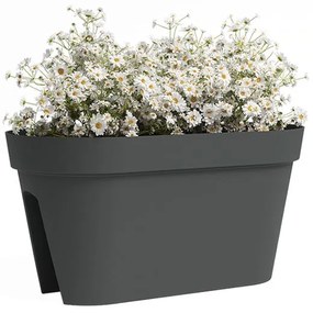 Závesný kvetináč na zábradlie z recyklovaného plastu 60 cm Capri – Artevasi