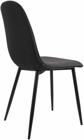 Sada 4 ks jedálenských stoličiek Maryam látka - tmavosivá