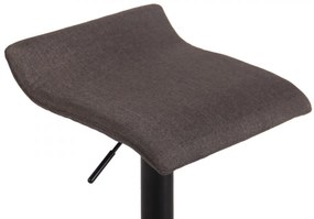 Barová stolička Dyn V2 - látka, čierna podnož - Tmavo sivá