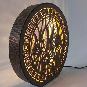 Stolná lampa z dreva Narcis | DAFFODIL: HDF - Orech 20 cm 4793-115248 LED0614