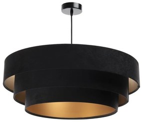 Luster na lanku TRINITI 1xE27/60W/230V čierna/zlatá