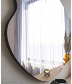 Nástenné zrkadlo OHHO 85x60 cm čierna