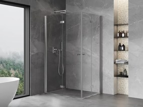 Mexen Mist-F Duo, skladací sprchový kút 105 x 70 cm, číre sklo, chrómový profil, 8A6-105L-070P-01-00