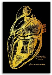 Gario Obraz na plátne Zlatá anatómia, funkcia srdca - Gab Fernando Rozmery: 40 x 60 cm