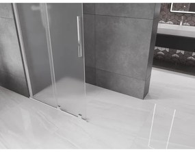 Mexen Velar, sprchová zástena s posuvnými dverami Walk-in 90 x 200 cm, 8mm sklo námraza, chrómová, 871-090-000-33-01