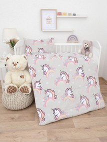 Obliečky mikroplyš do postieľky Exclusive – Jednorožec