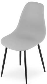 AKCIA Svetlosivá stolička OSAKA s čiernymi nohami II. akosť