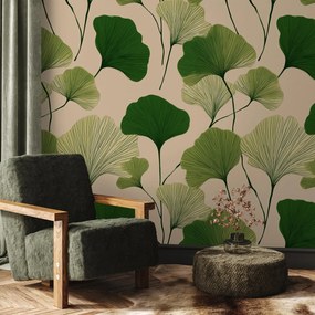 Fototapeta - Ginko zelené listy (147x102 cm)
