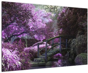 Obraz - fialové stromy (90x60 cm)