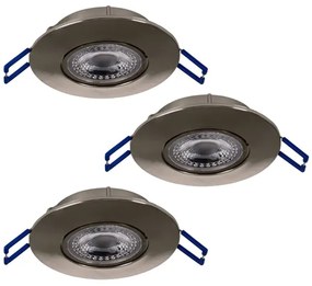 Eglo 75765 - SADA 3x LED Podhľadové svietidlo ZUJAR LED/3,4W/230V chróm