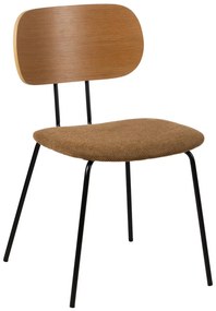 Jedálenská stolička v hnedej a prírodnej farbe v súprave 4 ks Cleo – Ixia