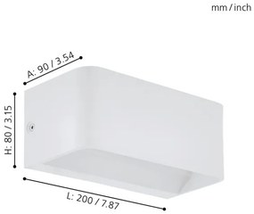 Eglo 98422 - LED Nástenné svietidlo SANIA LED/10W/230V