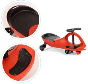 Detské odrážadlo Gravity s LED kolesami, červené, ECOTOYS