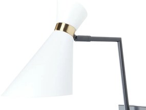 Kovová nástenná lampa biela MELAWI Beliani