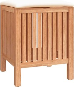 vidaXL Kúpeľňová stolička 40,5x40x52 cm masívne orechové drevo